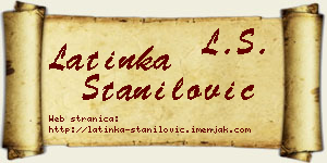 Latinka Stanilović vizit kartica